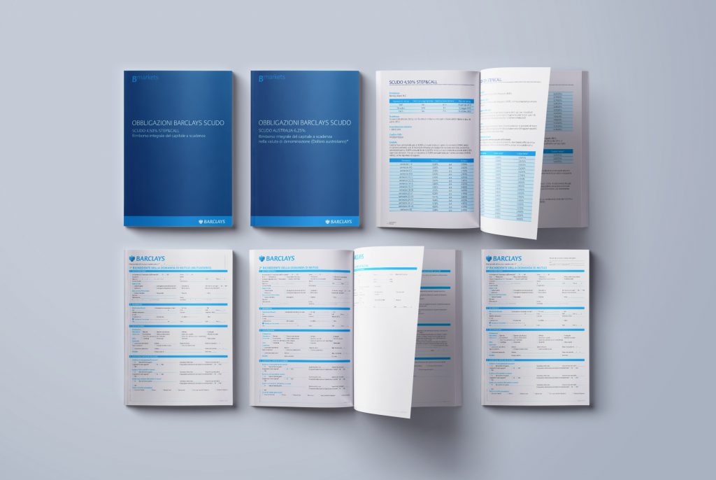 Document design: modulistica Barclays